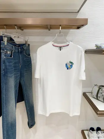 Spring and summer men s short-sleeve round neck T-shirt Replica Moncler Tshirts and Polos