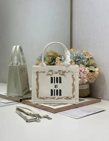 1286 Embroidered Shopping Bag Women s Shoulder Bag Replica Dior womens bags