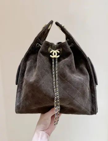 AS53110 Early Spring Vacation Series Suede Handbag Women s Crossbody Bag Replica Chanel womens bags