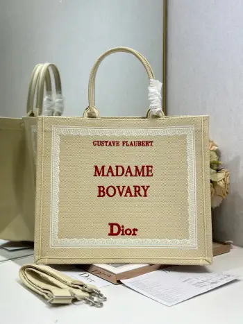 1286 Embossed Embroidery Shopping Bag Women s Shoulder Bag Replica Dior womens bags