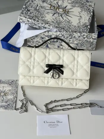S0984 Bowknot Pearl Chain Clutch Bag Women s Crossbody Bag Replica Dior womens bags