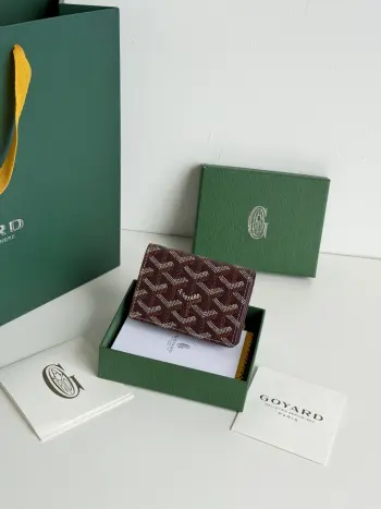 3307 Cowhide Zipper Card Holder Wallet Replica Goyard wallets