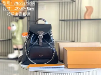 M12587 Full Grain Cowhide Leather Handbag Backpack Replica Louis Vuitton backpacks