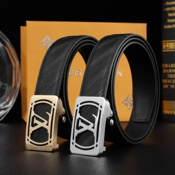 Premium Steel Buckle Belt Men s Belt Replica Louis Vuitton Mens Belts