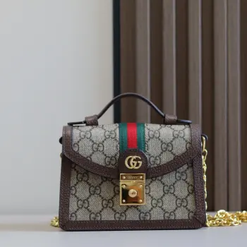 696180 Double G Pattern Canvas Handbag Women s Crossbody Bag Replica Gucci womens bags