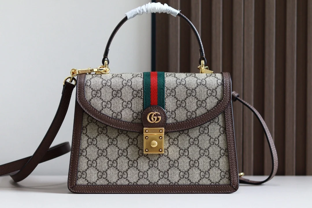 Gucci 651055 Double G Pattern Canvas Handbag Women s Crossbody Bag