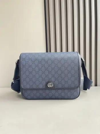 761741 Medium Canvas Messenger Bag Men s Crossbody Bag Replica Gucci mens bags