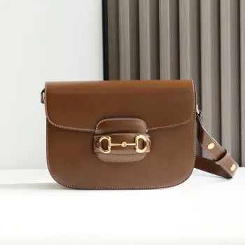 602204 All-copper Horsebit Buckle Saddle Bag Women s Crossbody Bag Replica Gucci womens bags