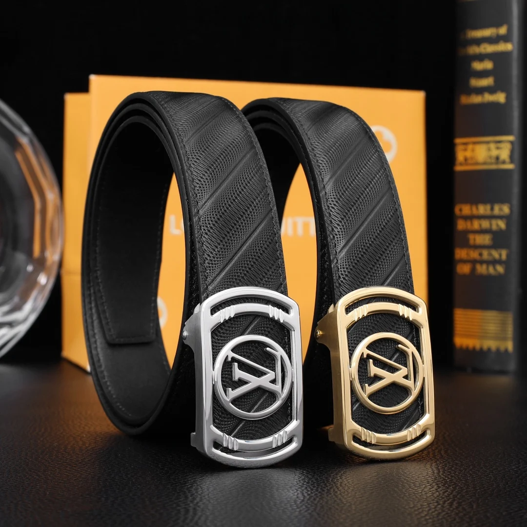 Louis Vuitton Premium Steel Buckle Belt Men s Belt