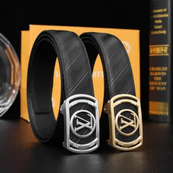 Premium Steel Buckle Belt Men s Belt Replica Louis Vuitton Mens Belts