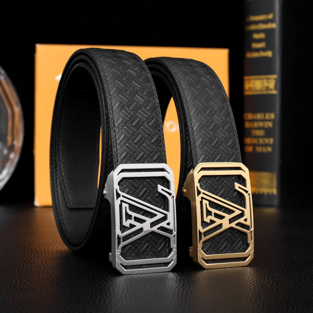 Louis Vuitton Premium Steel Buckle Belt Men s Belt