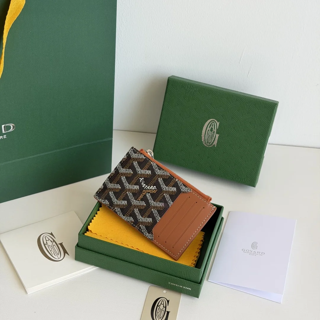 Goyard 3321 Cowhide Zipper Card Holder Wallet Goyard 3321 Cowhide Zipper Card Holder Wallet