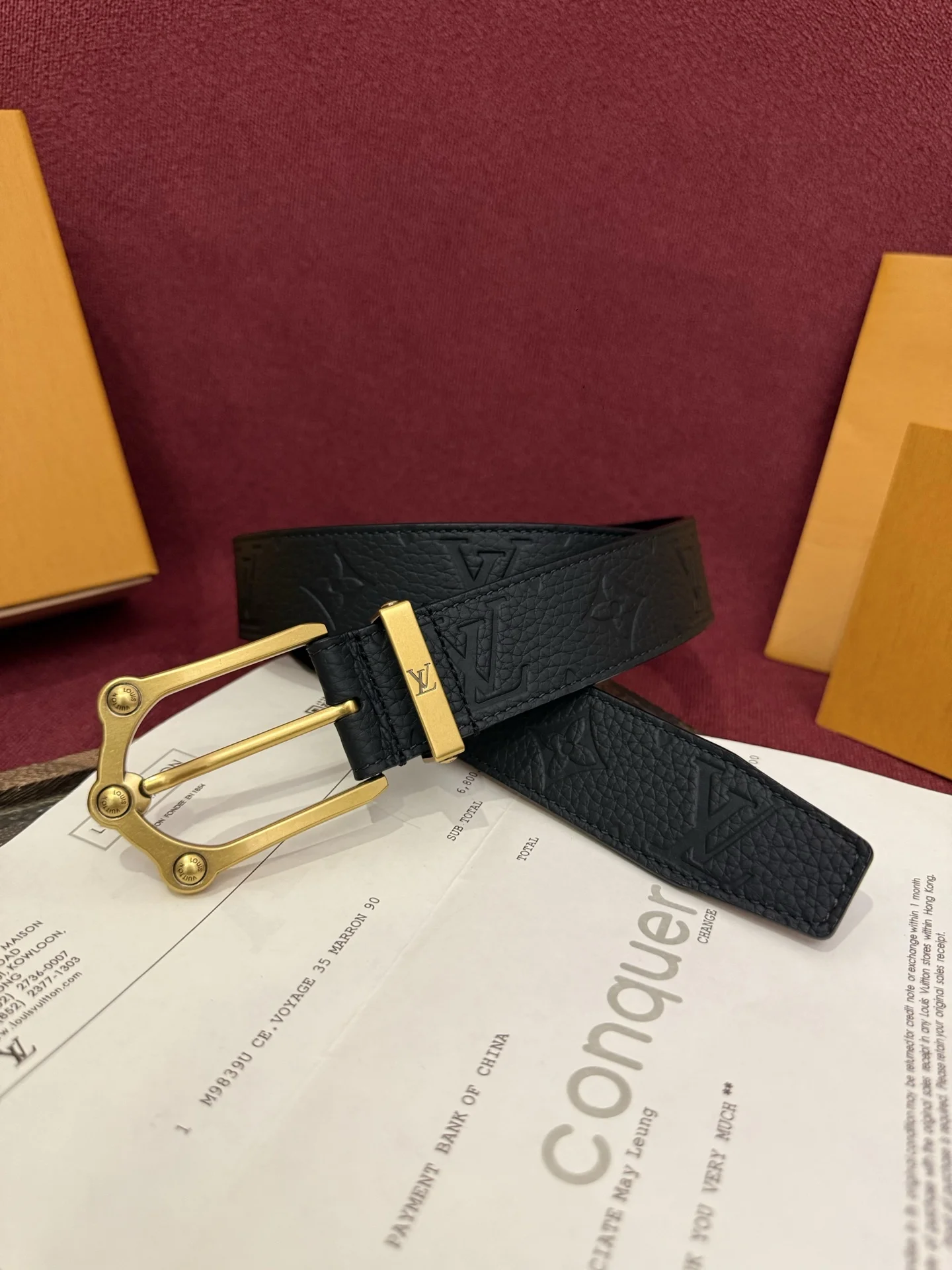 Louis Vuitton Letter pattern belt men s belt Louis Vuitton Letter pattern belt men s belt