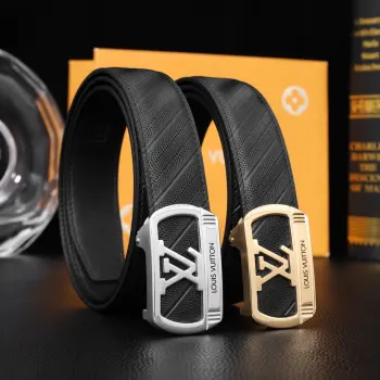 Premium Steel Buckle Belt Men s Belt Replica Louis Vuitton Mens Belts