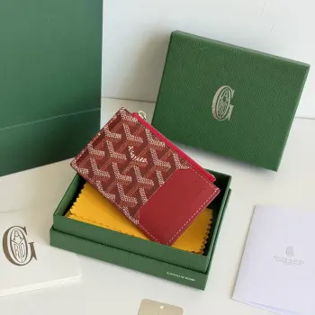 3321 Cowhide Zipper Card Holder Wallet Replica Goyard wallets