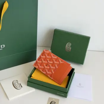 3321 Cowhide Zipper Card Holder Wallet Replica Goyard wallets