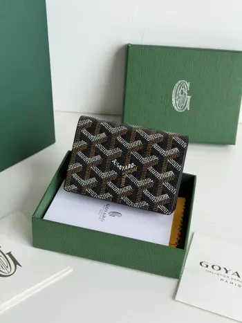 3307 Cowhide Zipper Card Holder Wallet Replica Goyard wallets