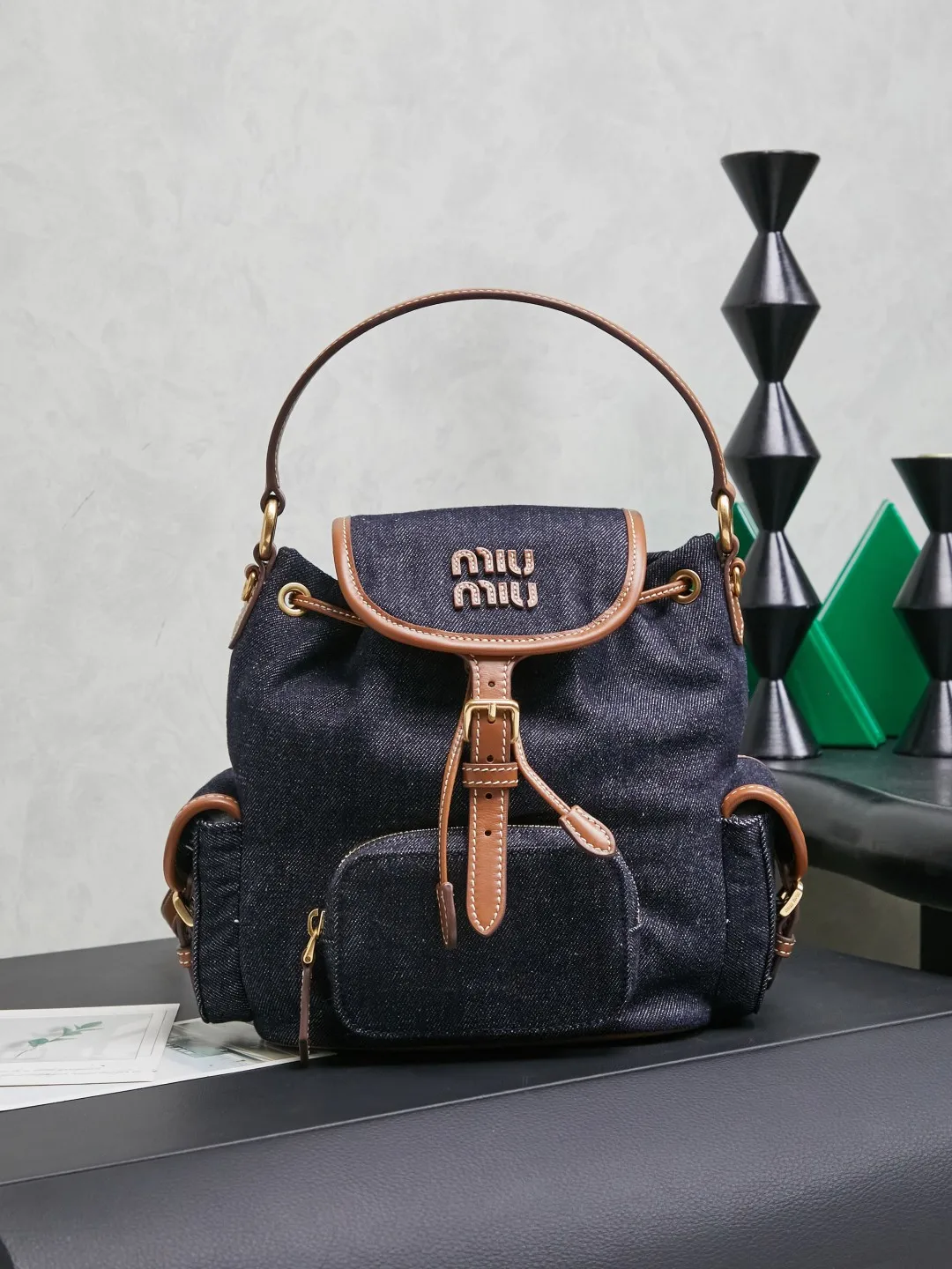 MIU MIU 5BZ043 New College Style Backpack Backpack
