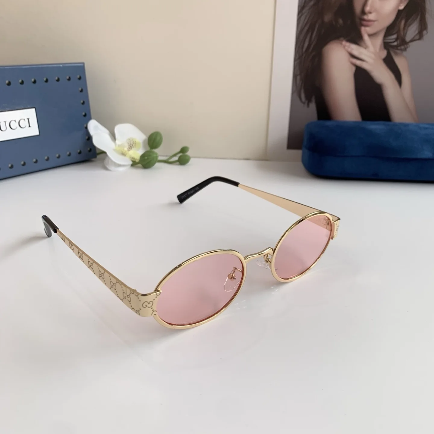 Gucci Metal Frame Small Round Polarized Sunglasses Gucci Metal Frame Small Round Polarized Sunglasses