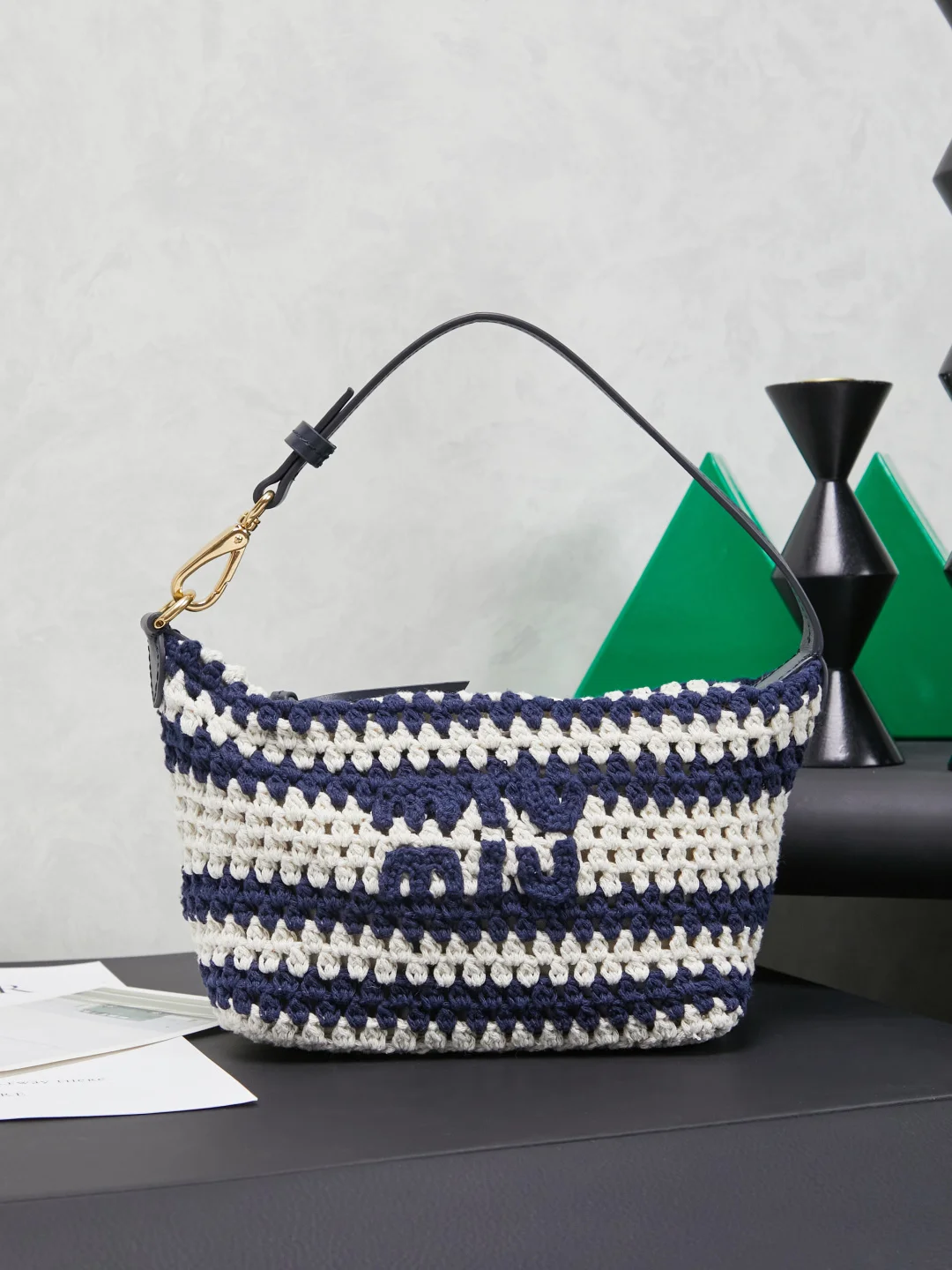 MIU MIU 5NE841 Rainbow Woven Lunch Box Bag Women s Shoulder Bag