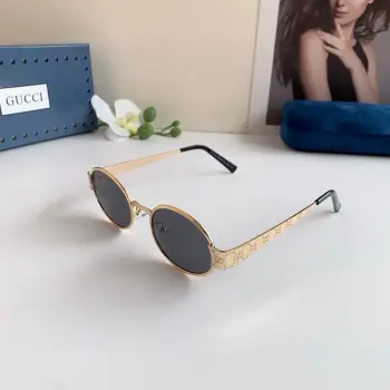 Metal Frame Small Round Polarized Sunglasses Replica Gucci Sunglasses