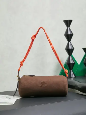 5NE853 New Twill Fabric Pencil Case Bag Women s Shoulder Bag Replica MIU MIU womens bags