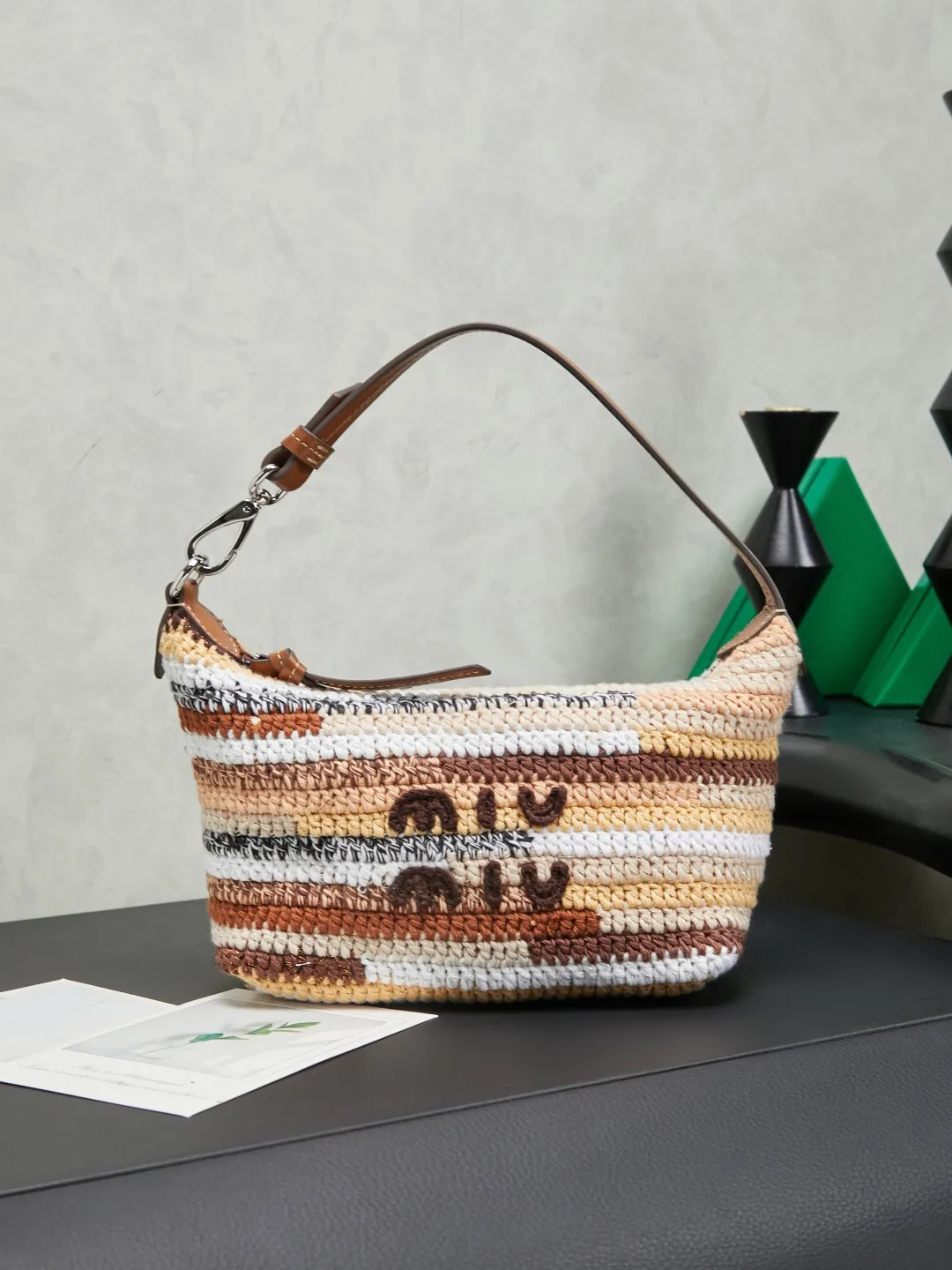 MIU MIU 5NE841 Rainbow Woven Bag Women s Shoulder Bag MIU MIU 5NE841 Rainbow Woven Bag Women s Shoulder Bag