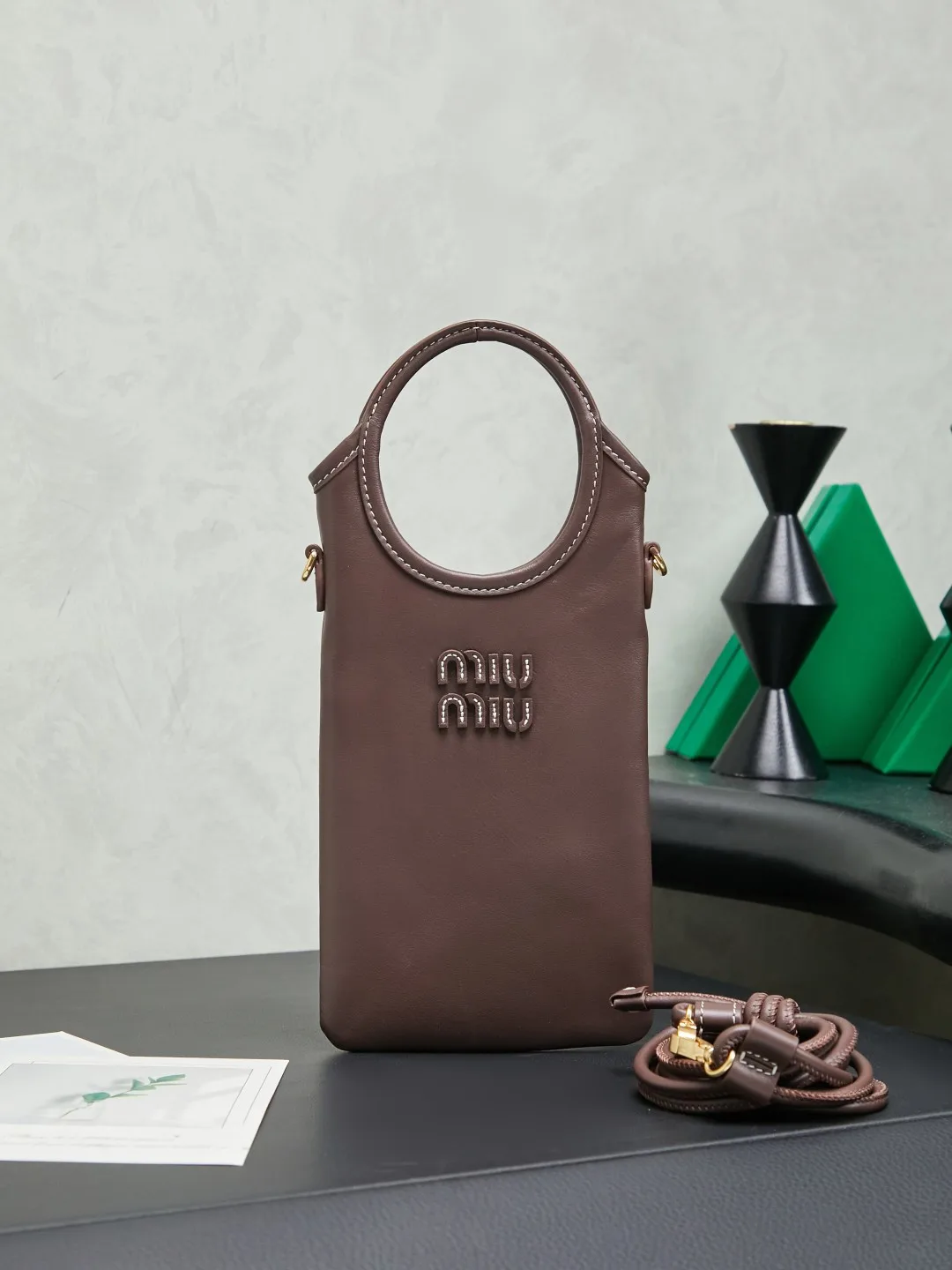MIU MIU 5ZT080 Imported Cowhide Mobile Phone Bag Women s Crossbody Bag