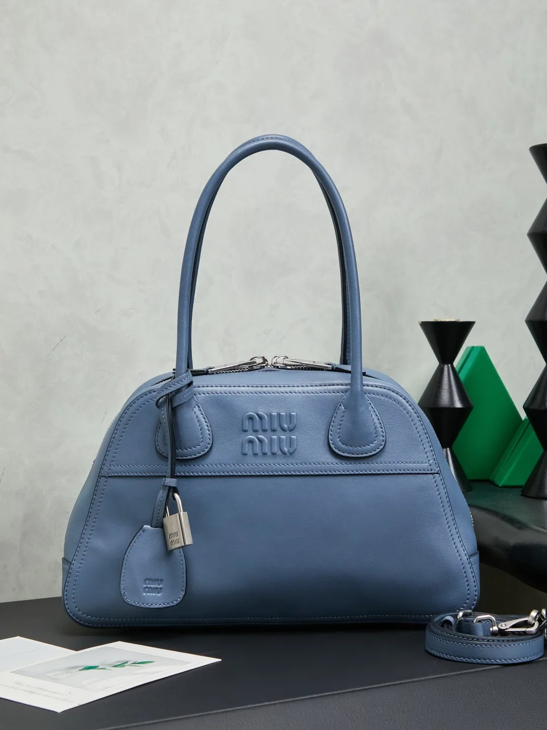 MIU MIU 5BB199 Soft Lambskin Bowling Bag Women s Crossbody Bag MIU MIU 5BB199 Soft Lambskin Bowling Bag Women s Crossbody Bag