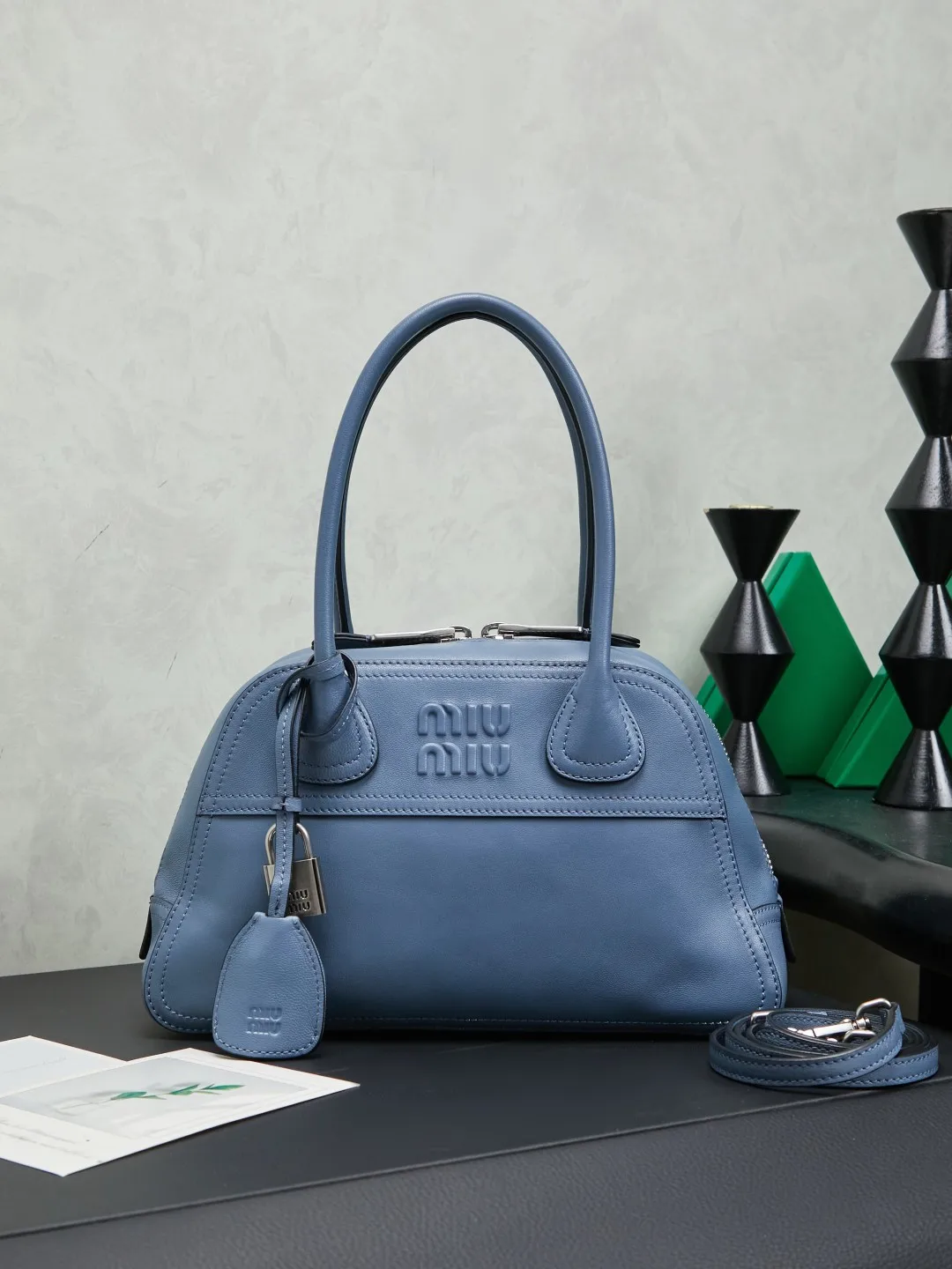 MIU MIU 5BB200 Soft Lambskin Bowling Bag Women s Crossbody Bag