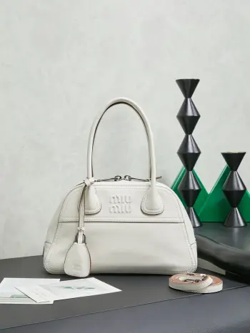 5BB200 Suede Sheepskin Bowling Bag Women s Shoulder Bag Replica MIU MIU womens bags