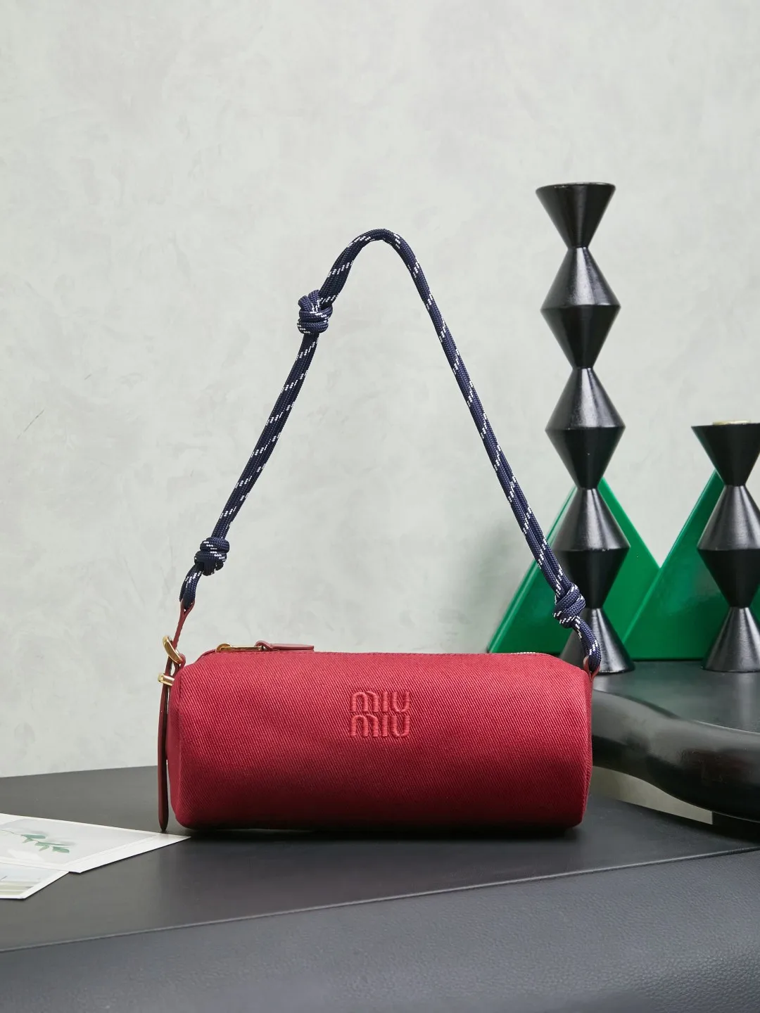 MIU MIU 5NE853 New Twill Fabric Pencil Case Bag Women s Shoulder Bag MIU MIU 5NE853 New Twill Fabric Pencil Case Bag Women s Shoulder Bag
