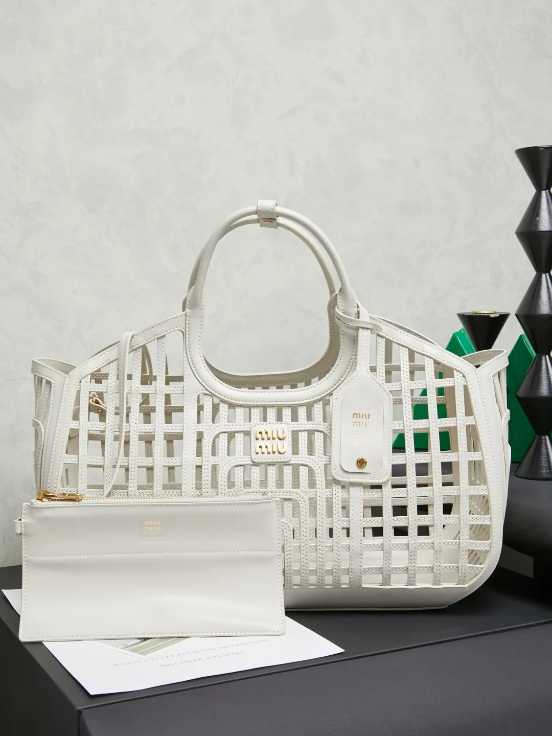 MIU MIU 5BA293 New Style Vegetable Basket Women s Handbag MIU MIU 5BA293 New Style Vegetable Basket Women s Handbag