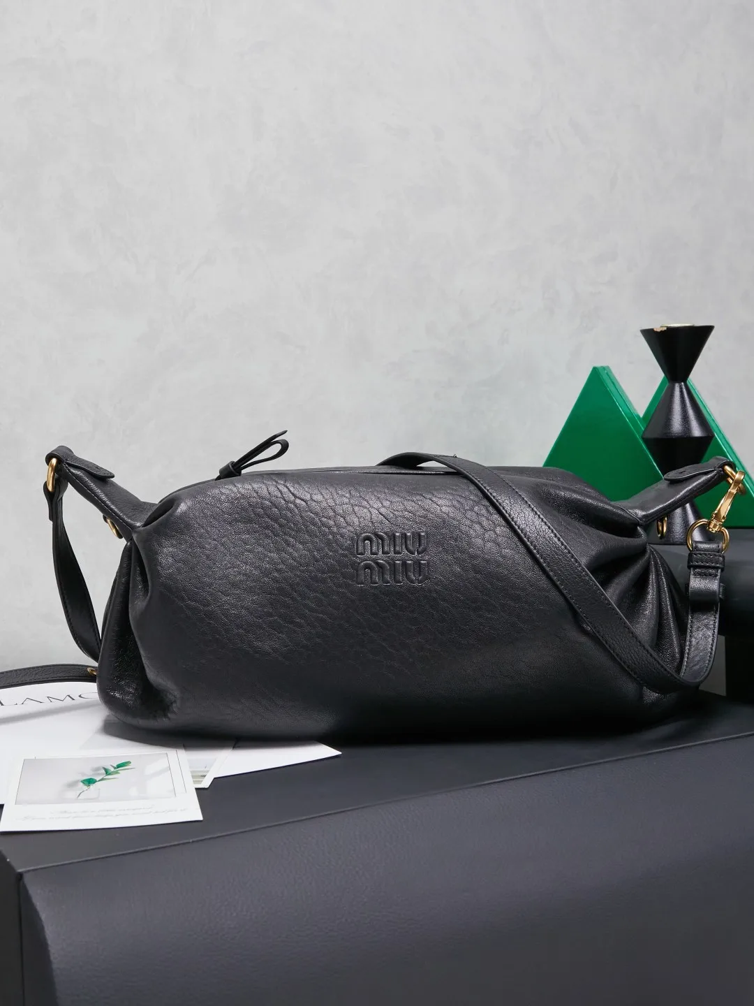 MIU MIU 5BC191 Elephant Pattern Lambskin Motorcycle Bag Women s Crossbody Bag MIU MIU 5BC191 Elephant Pattern Lambskin Motorcycle Bag Women s Crossbody Bag