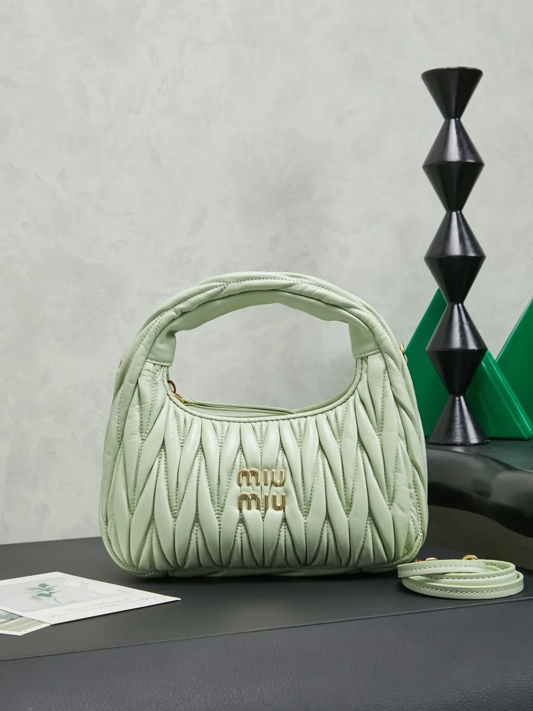 MIU MIU 5BC125 Textured Embroidered Handbag Women s Crossbody Bag MIU MIU 5BC125 Textured Embroidered Handbag Women s Crossbody Bag