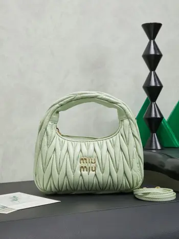 5BC125 Textured Embroidered Handbag Women s Crossbody Bag Replica MIU MIU womens bags