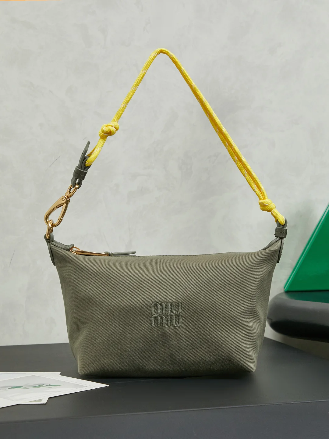 MIU MIU 5NE841 New Denim Lunch Box Bag Women s Shoulder Bag MIU MIU 5NE841 New Denim Lunch Box Bag Women s Shoulder Bag