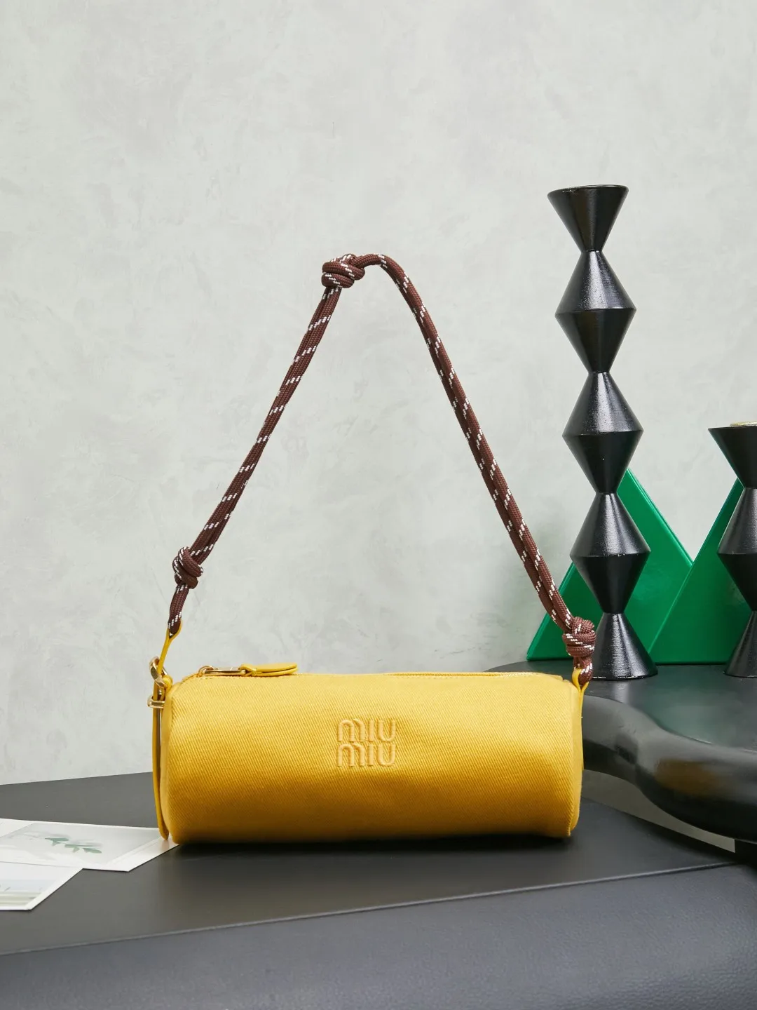 MIU MIU 5NE851 New Twill Fabric Pencil Case Bag Women s Shoulder Bag