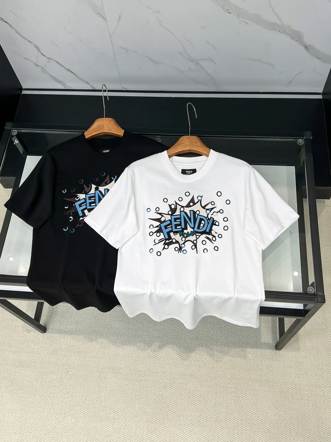Fendi Fashion Casual Round Neck Short Sleeve T-Shirt Fendi Fashion Casual Round Neck Short Sleeve T-Shirt