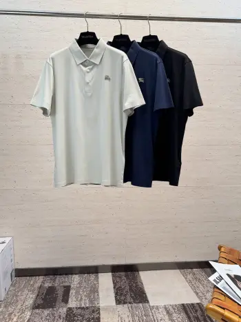 Spring and summer men s short-sleeve polo sweater Replica Burberry Tshirts and Polos
