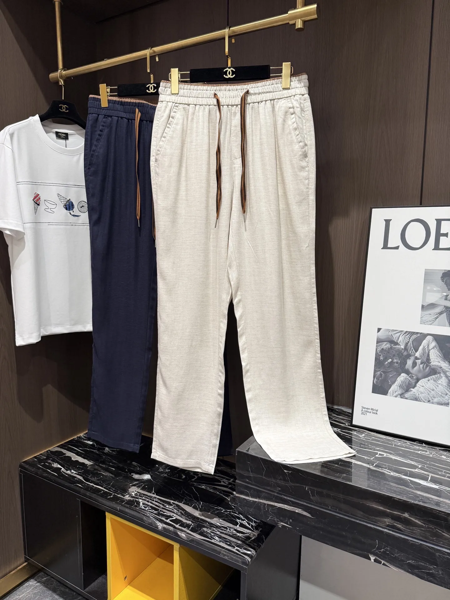 Zegna Spring and summer linen casual long pants Zegna Spring and summer linen casual long pants