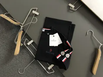 Spring and summer three-dimensional embroidered short sleeves Replica Moncler Tshirts and Polos