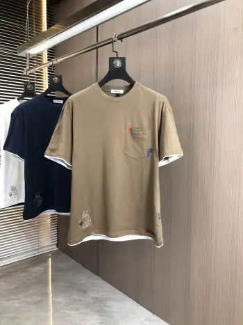 Spring and summer new fashion round neck short sleeve Replica Loewe Tshirts and Polos