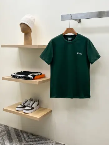 Latest embroidered short-sleeve mother shirt Replica Dior Tshirts and Polos