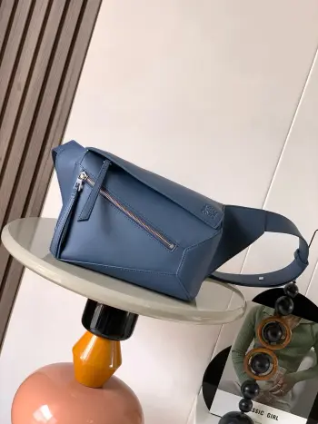 9114 Small Classic Cowhide Leather Waist Bag Waist Bag Replica Loewe belt bags