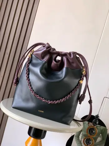 9101 Two-tone Napa Lambskin Tote Bag Women s Shoulder Bag Replica Loewe womens bags