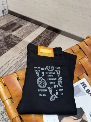 Spring and summer men s straight-leg jeans Replica Versace Jeans