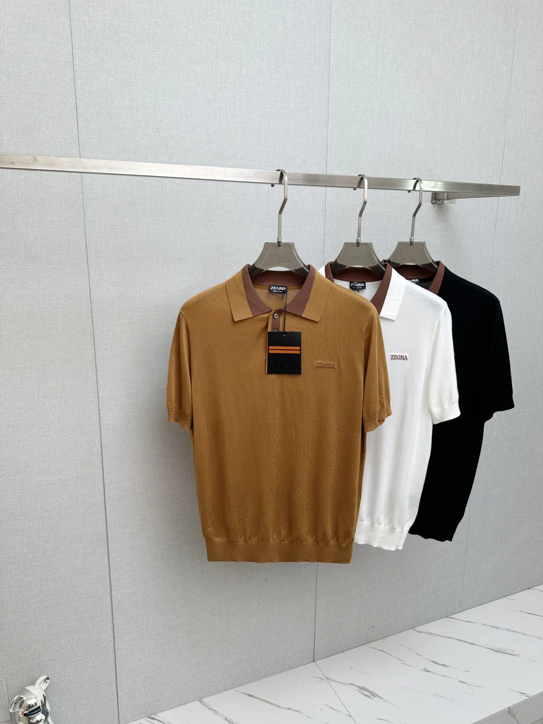 Zegna Men s Polo Shirt with Collar and Short Sleeves