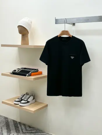 Latest short-sleeve round-neck T-shirt Replica Prada Tshirts and Polos