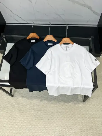 Latest short-sleeve round-neck T-shirt Replica Moncler Tshirts and Polos